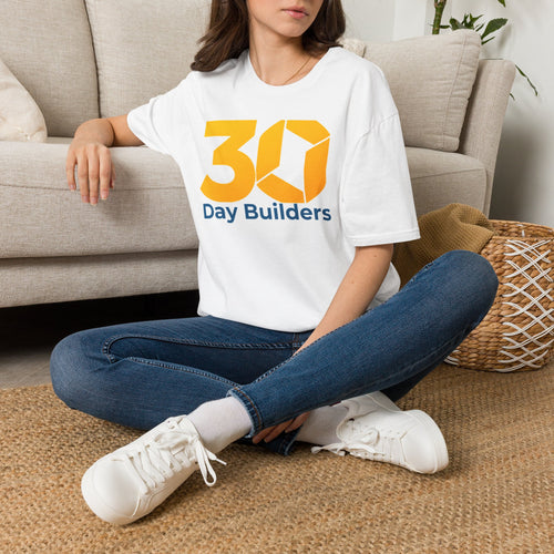 30 Day Builders T‑Shirt — Motivational Challenge Tee for Makers & Creators
